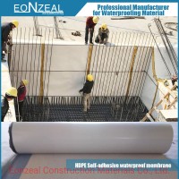 China High Polymer Pre-Applied Self-Adhesive HDPE Waterproof Membrane (for Basement)